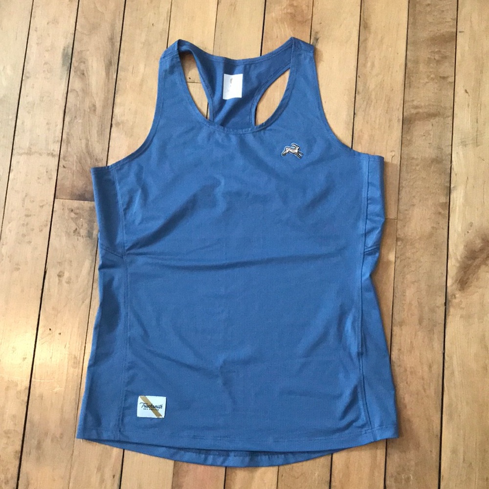 Tracksmith Tank - blue running racerback - (small)